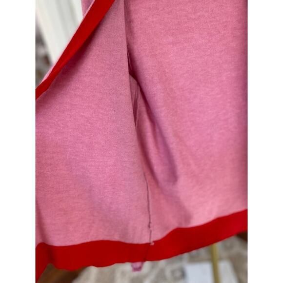 Candace Cameron Bure Colorblock Cardigan Preppy Parisian Red Pink Classic Bougie - Picture 5 of 9